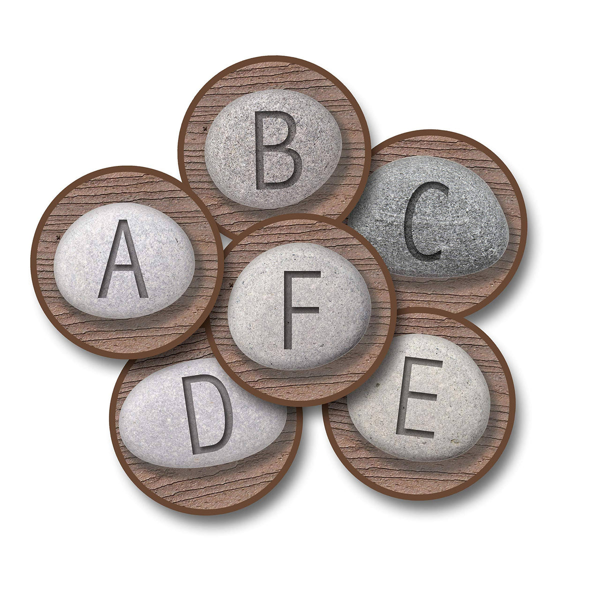 Alphabet Stones Carpet Rounds, Set of 26, 12 inch T224