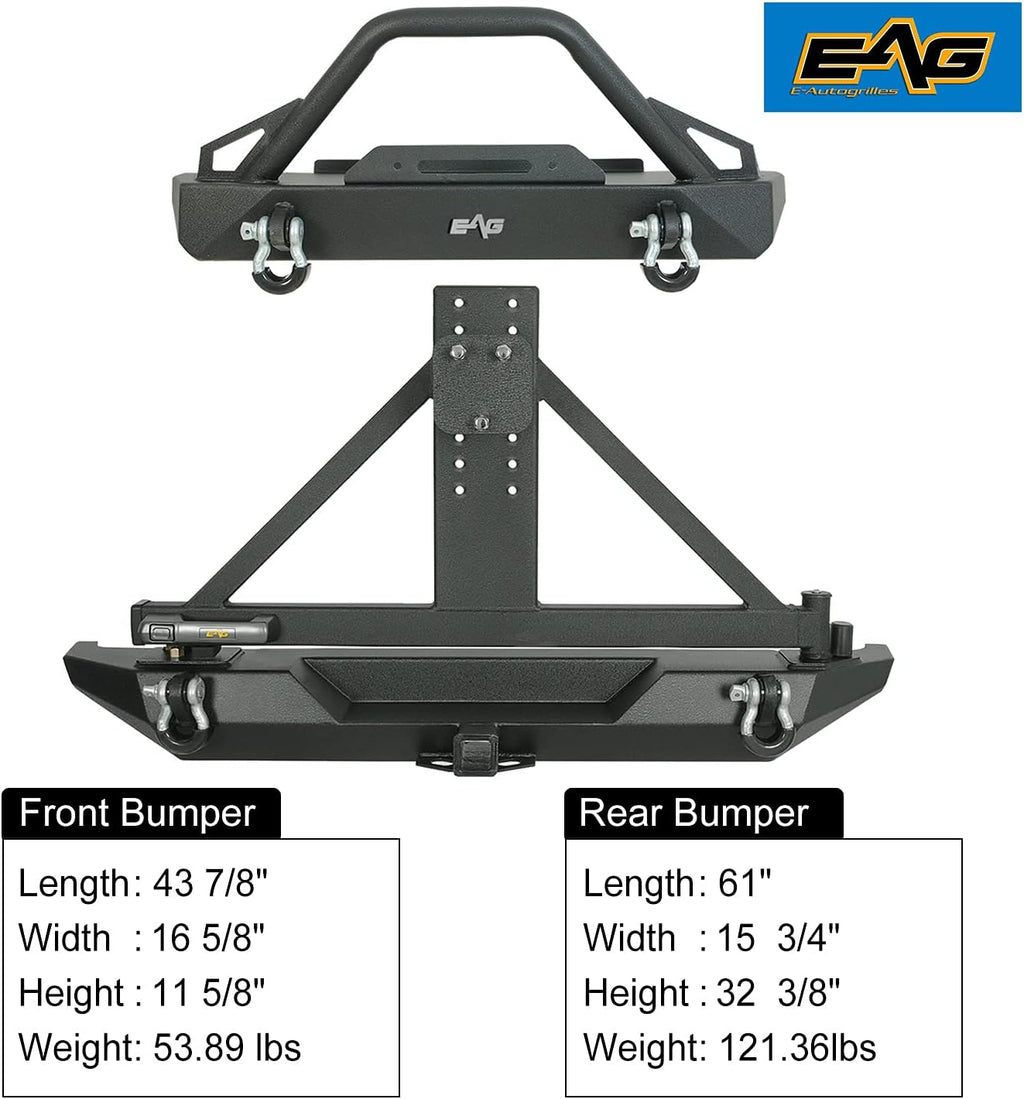 Front and Rear Bumper with Tire Carrier H418022