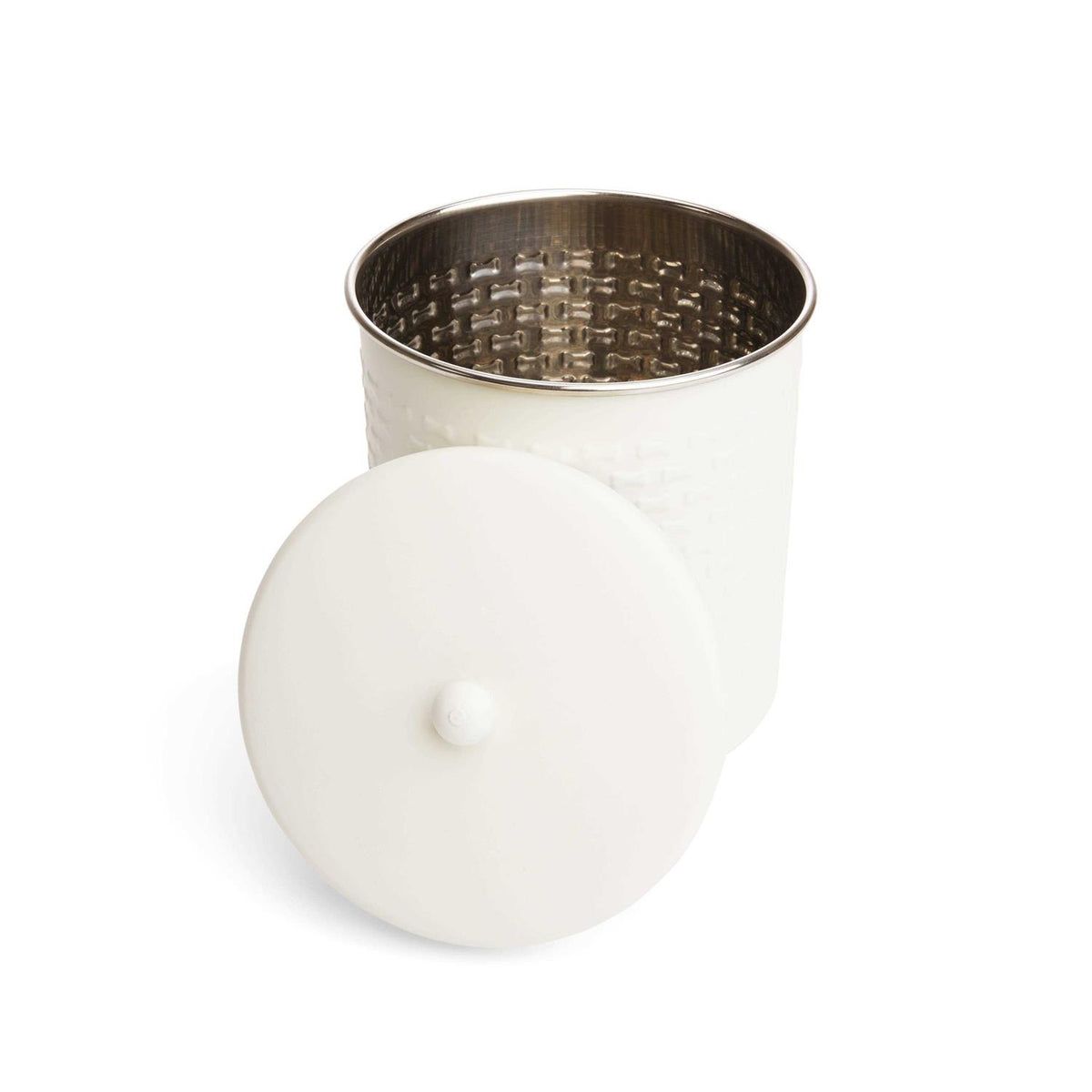 Textured Stainless Steel Treat Dog Jar F337