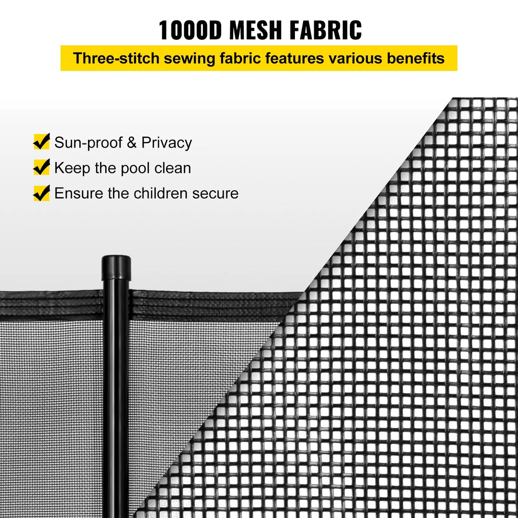 Black 4 x 48 ft Removable Pool Fence Mesh H89327