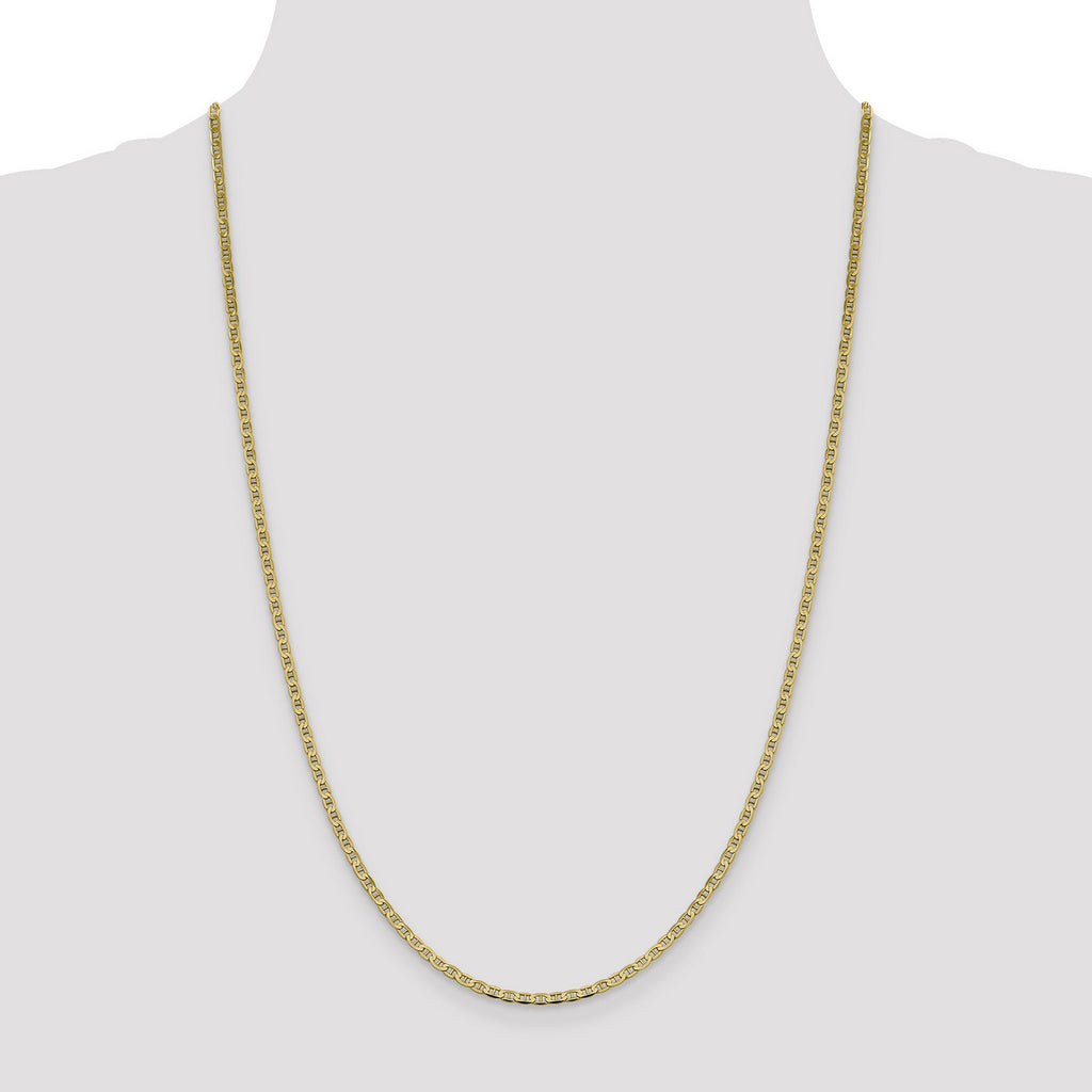 14k Yellow Gold Anchor Chain Necklace J304750