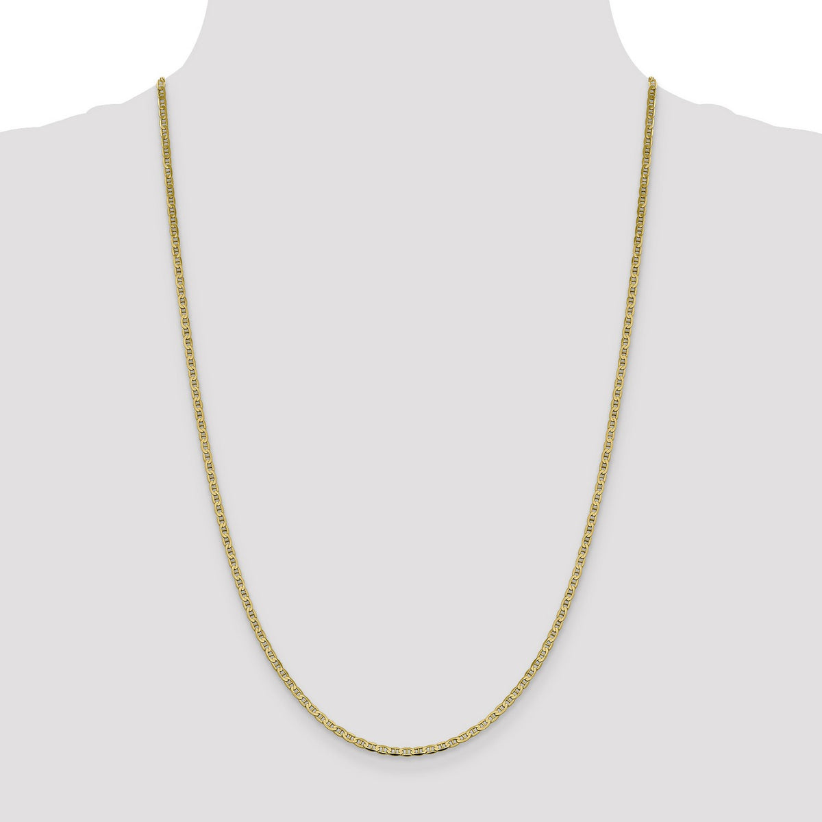 14k Yellow Gold Anchor Chain Necklace J304750