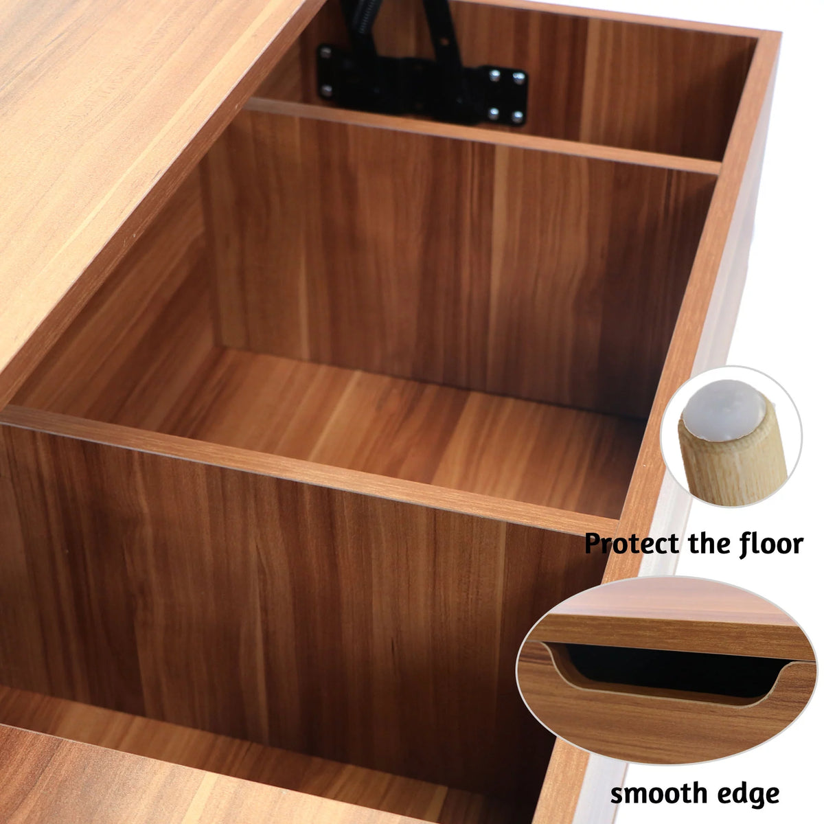 Brown Lift Top Coffee Table with Storage A4326