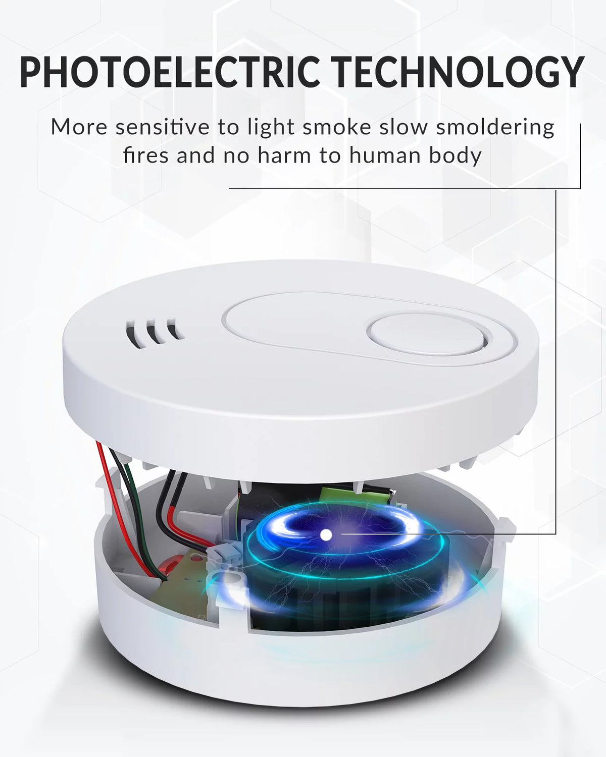 6 Pack Smoke Detector with Photoelectric Sensor Y47678