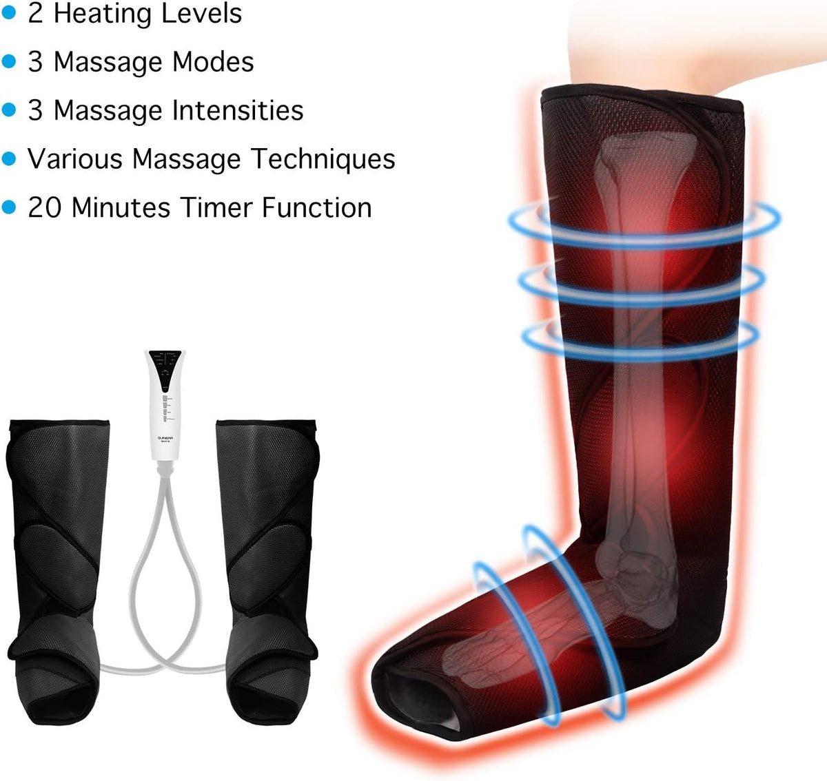 Leg Massager with Heat Air Compression V658