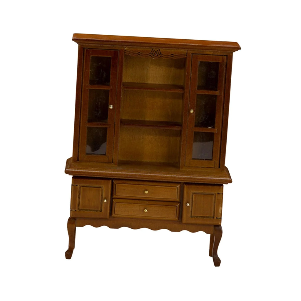 Walnut Miniature Bookcase Cabinet O9110