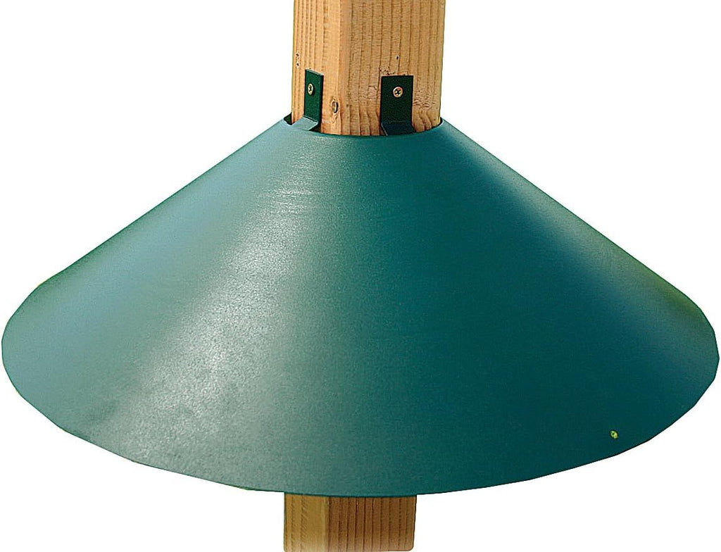 Green Metal Wrap Around Bird Feeder Squirrel Baffle Guard H5432