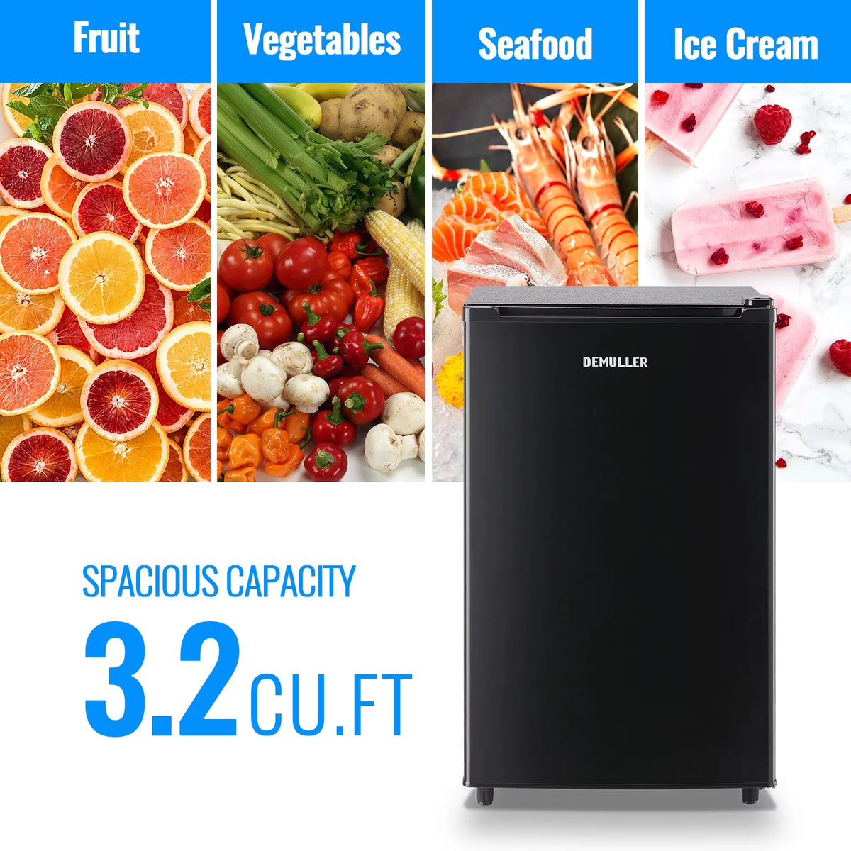 Black Upright Freezer J621132