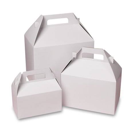 White Gable Boxes 9 x 6 x 6, Quantity: 100 F1945