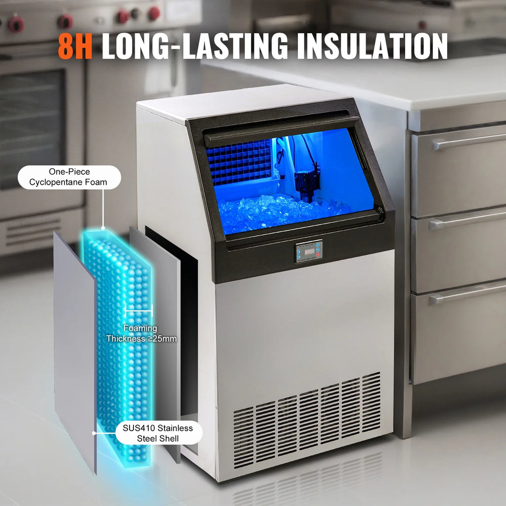 Commercial Ice Maker Freestanding Cabinet Machine 265lbs/24H Q8038