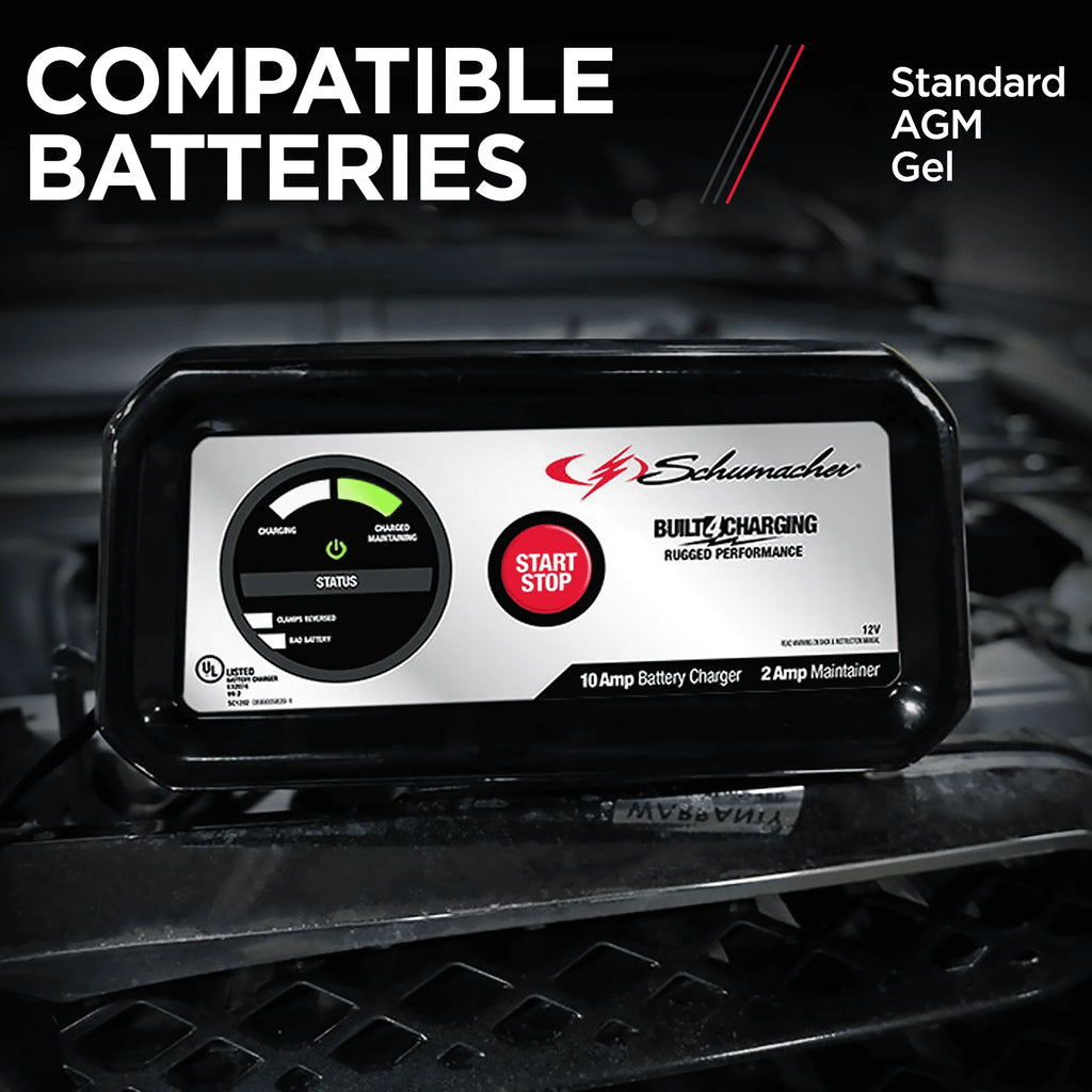 10-Amp 12V Fully Automatic Battery Charger and Maintainer I136919