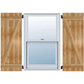 Rough Sawn Western Red Cedar Board-n-Batten Shutters O588