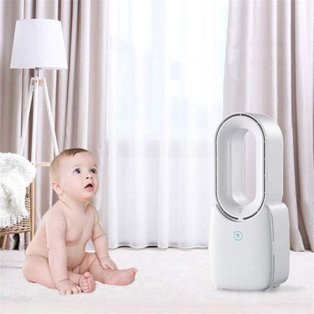 Bladeless Negative Ions Floor-Standing Tower Fan White D842