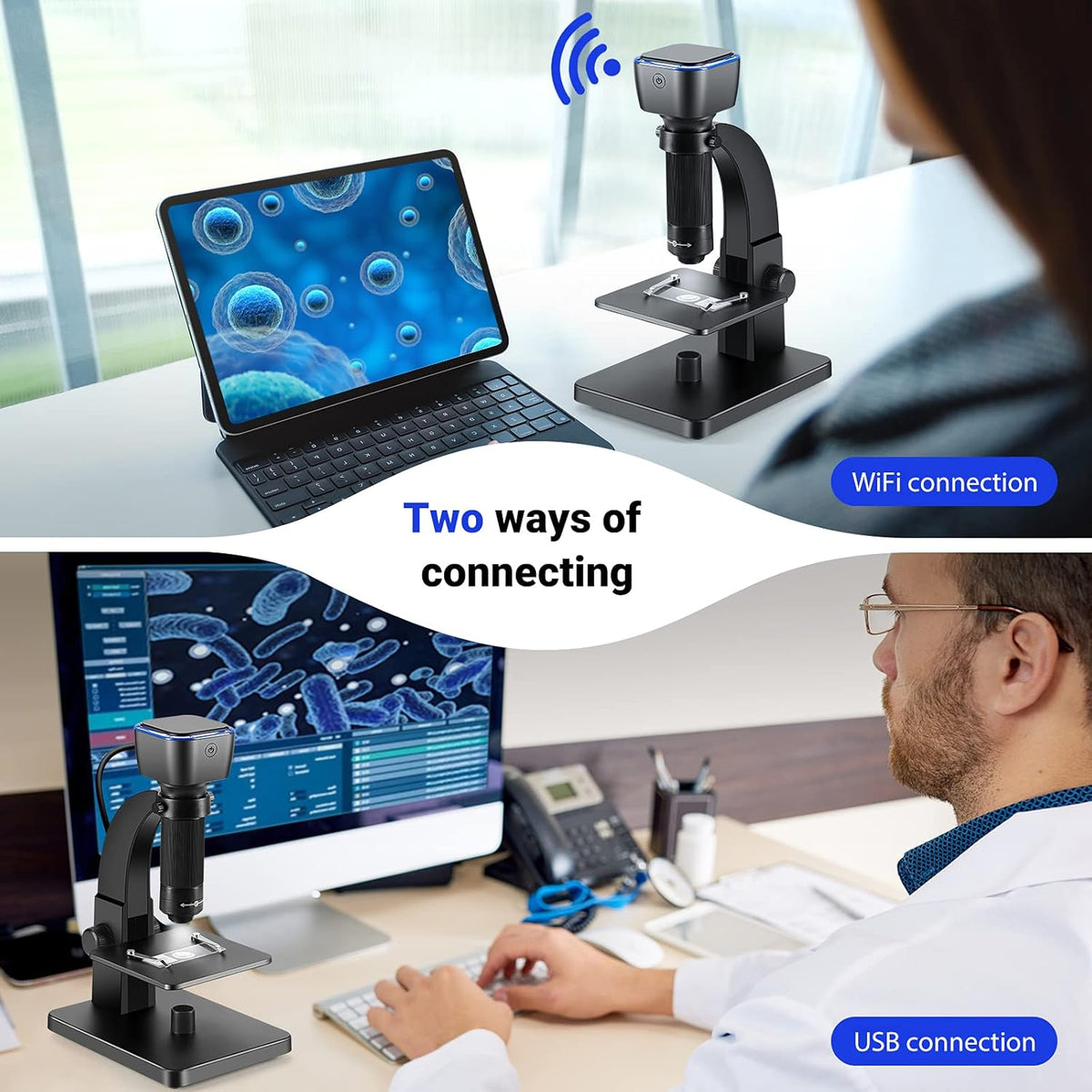 Digital Microscope, 2000X WiFi USB Connection B236309