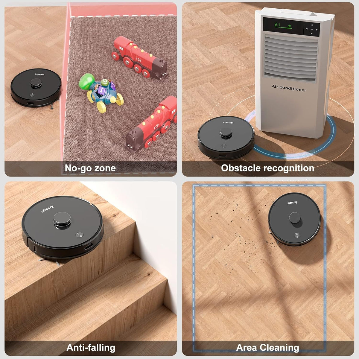 S8 Robot Vacuum and Mop Cleaner, 3500Pa Suction, App and Alexa Compatible W52259