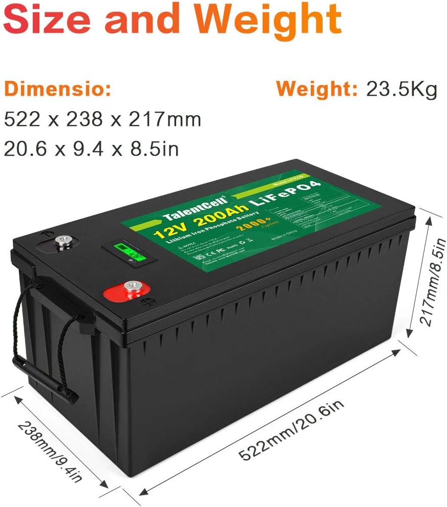 12V 200Ah Lithium Iron Phosphate Deep Cycle Battery Pack U766