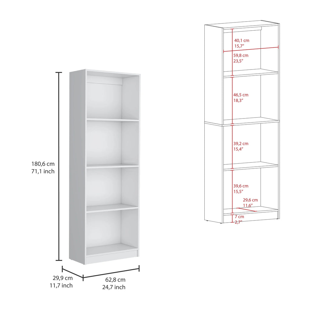 3 Piece Living Room Set with 3 Bookcases, White R101
