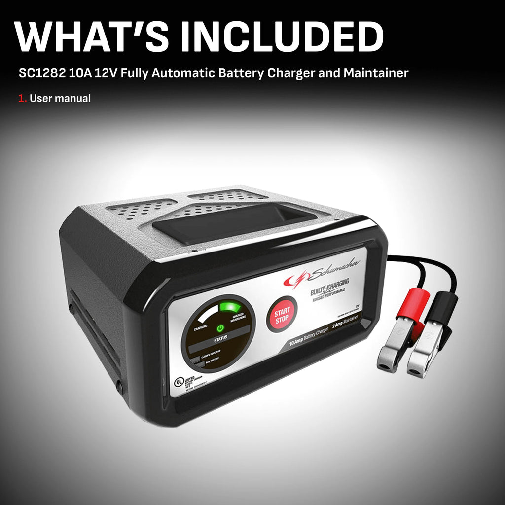 10-Amp 12V Fully Automatic Battery Charger and Maintainer I136919