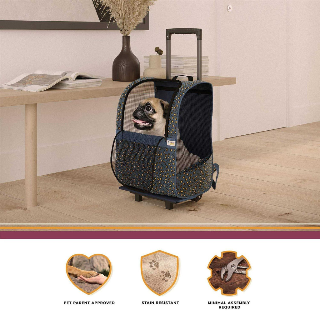 Pet Carrier Trolley with Shock Absorbent Wheels A838