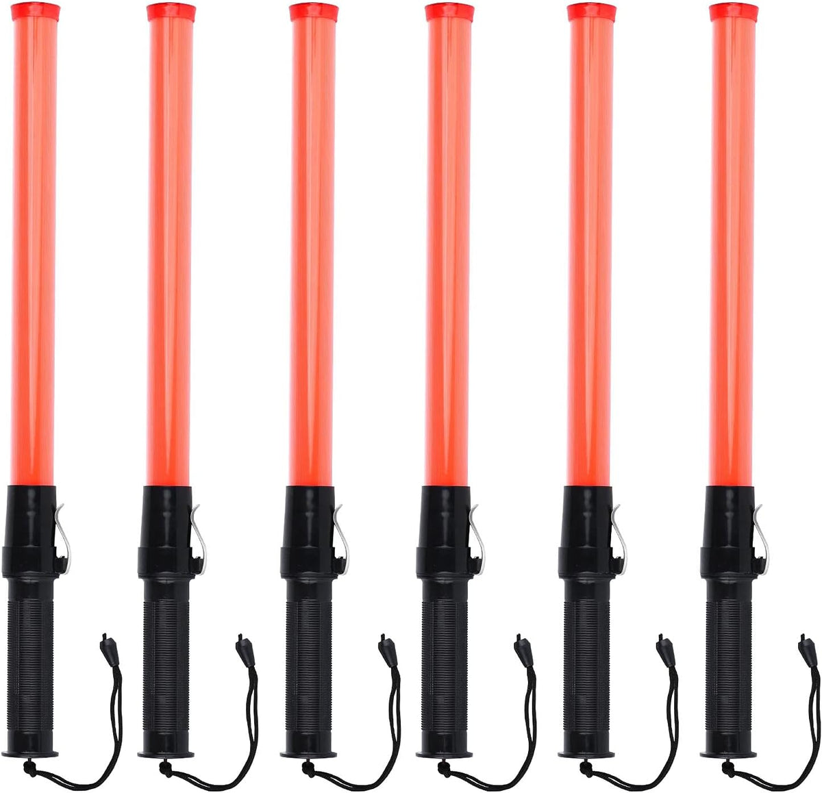 8 Pack 21-inch Safety Traffic Control Wand with 2 Flashing Modes U56341