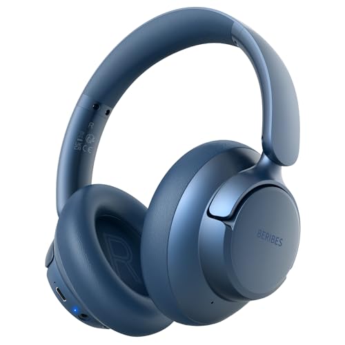 Hybrid Active Noise Cancelling Headphones with Transparent Modes, 70H Playtime Bluetooth Wireless with Mic, 3.5MM Cable, Soft Earpads, Fast Charging, Black B328976