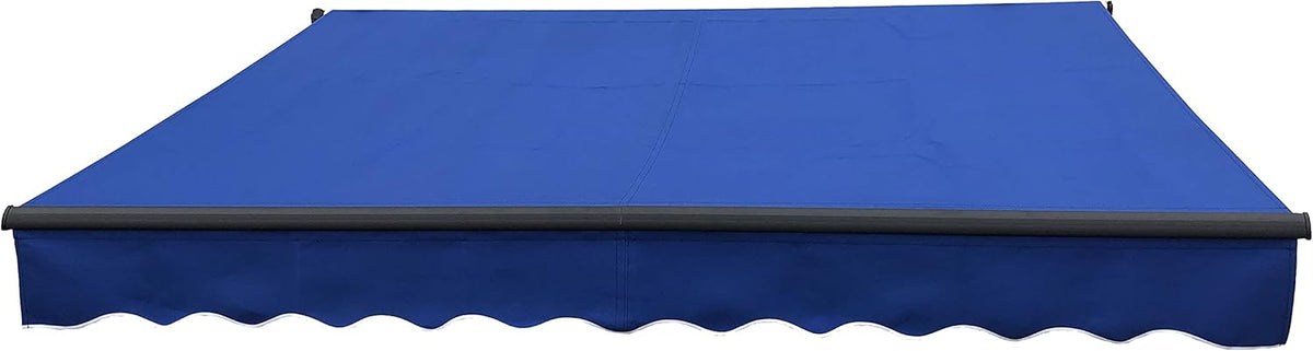 Black Retractable Patio Awning 10 x 8 Feet D4548