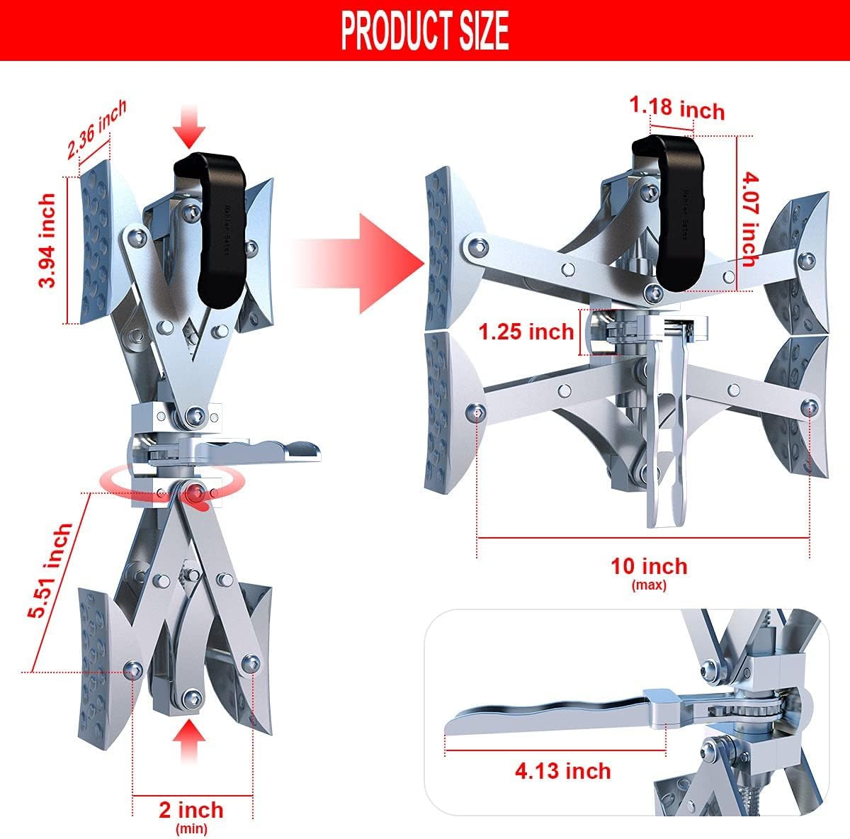 X-Shaped Wheel Chock Stabilizer with Integrated Wrench Z4982