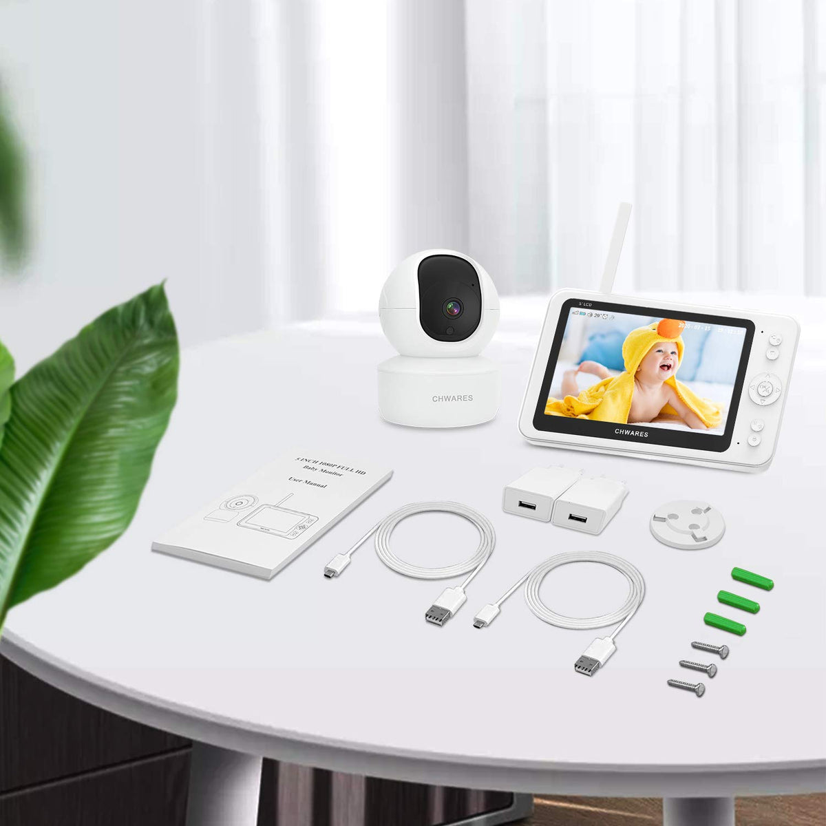Video Baby Monitor with Pan-Tilt-Zoom Camera and Audio R78011
