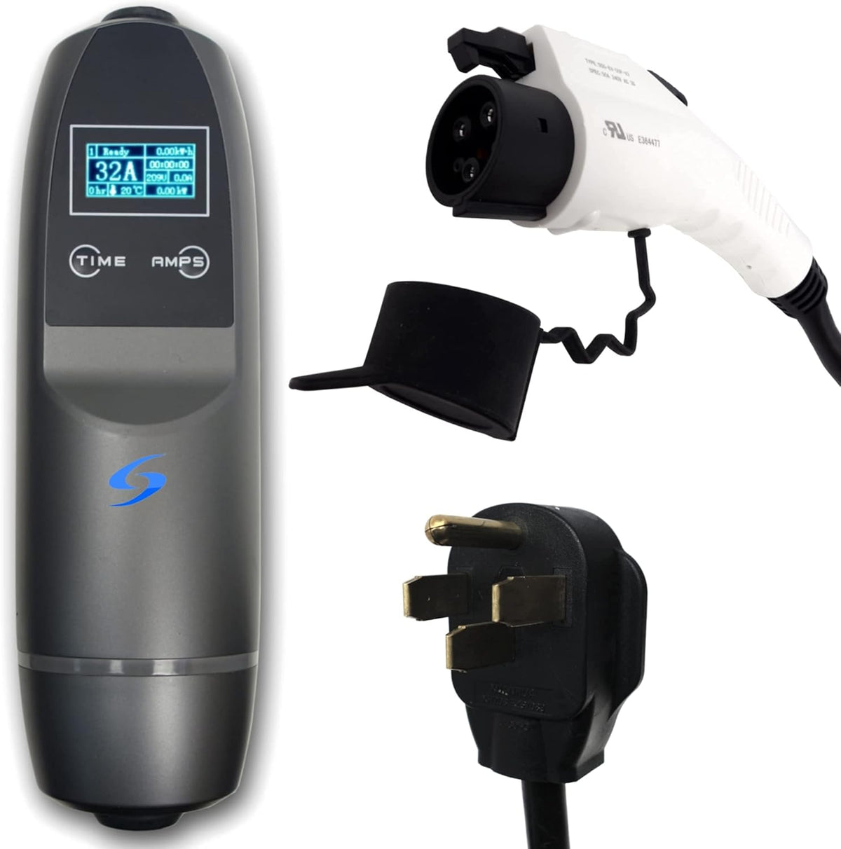 Portable EV Charger 240V 25ft Cable J-1772 Connector D369066
