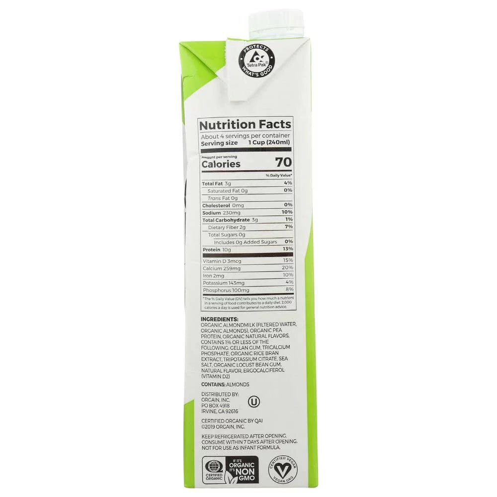 Organic Unsweetened Vanilla Protein Almond Milk, 32 Fluid Ounce M522573