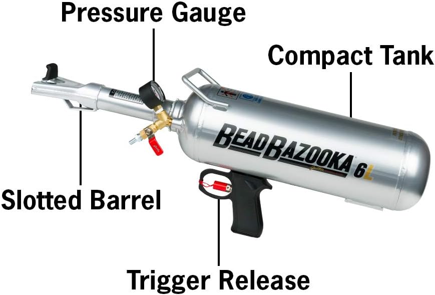 Handheld Bead Bazooka Bead Seater Blaster Tool with Rapid Air Release, 6 Liter C393