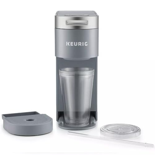 Compact Single-Serve K-Cup Pod Coffee Maker with Iced Coffee Option, Black U940197