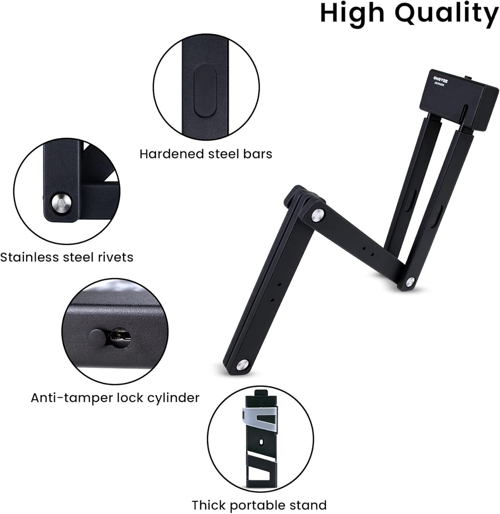Compact Alloy Steel Bicycle Chain Lock with Carrying Storage Bracket 100 cm Pack of 2 M6430