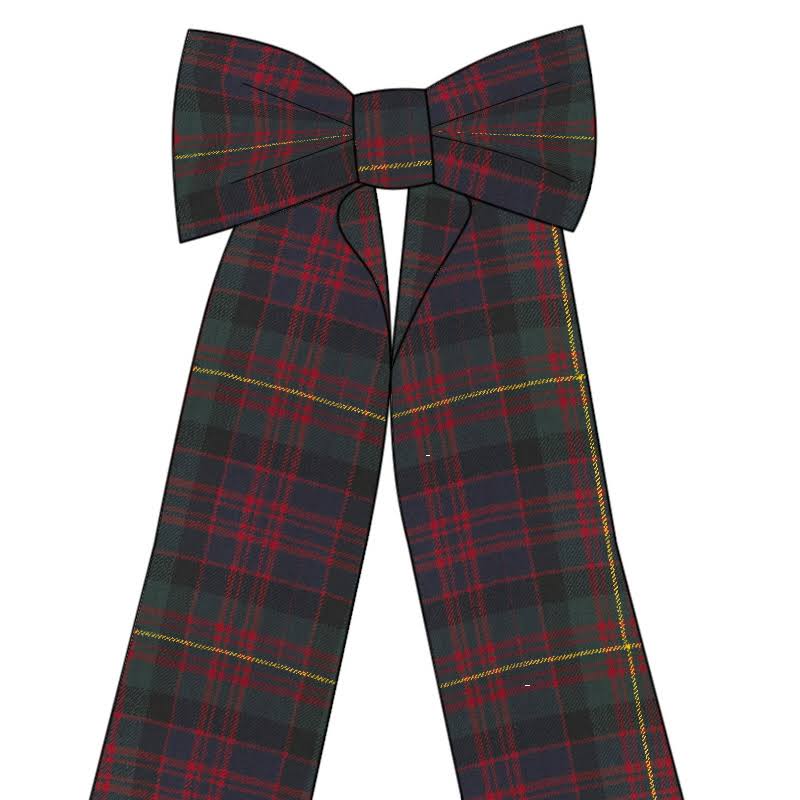 Big Wool Plaid Bow Y2901