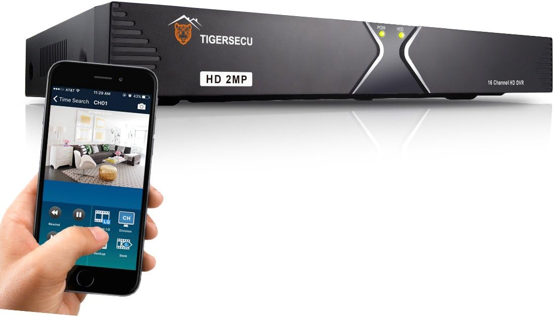 16-Channel Hybrid 4-in-1 DVR Security Recorder Without Hard Drive N92570