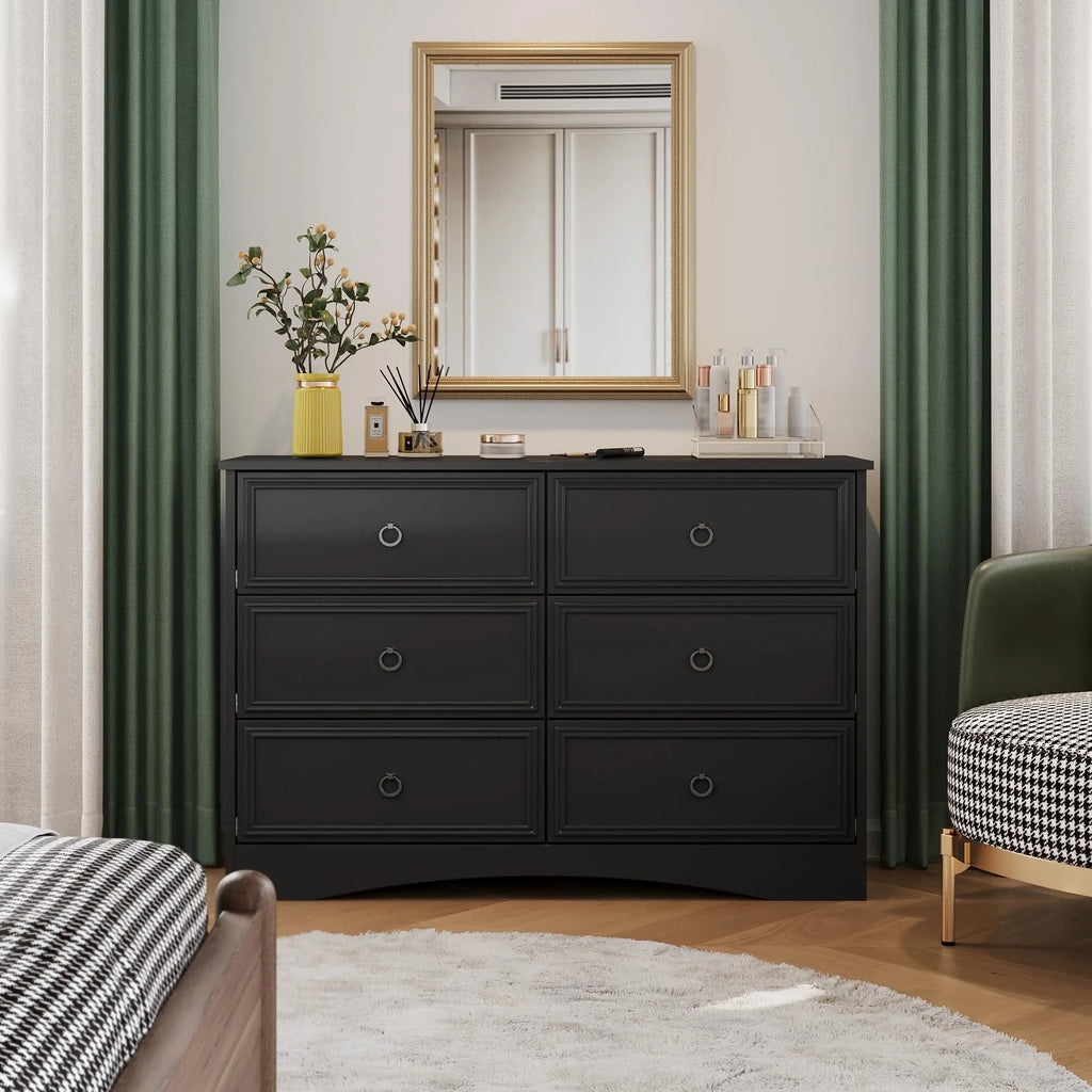 Gray 6 Drawer Wood Dresser Z613392
