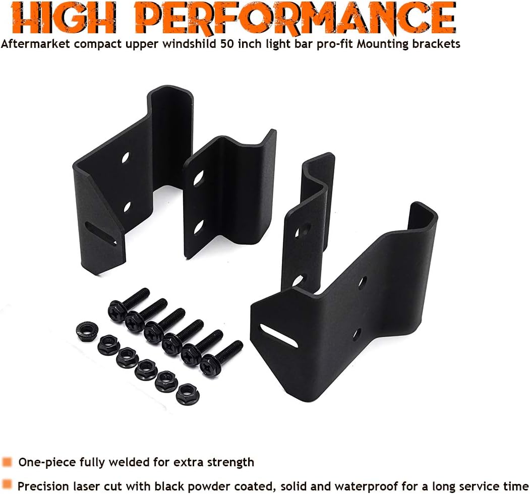Black Mounting Bracket for Led Light Bar Pack of 2 Q396