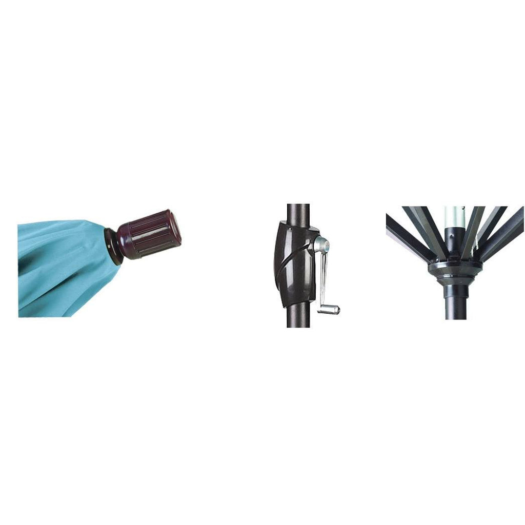 9 ft. Aluminum Market Umbrella Push Tilt P20132
