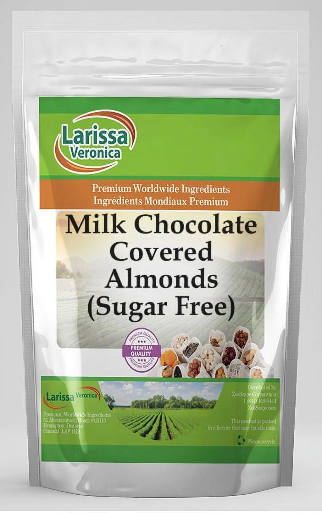Sugar Free Milk Chocolate Covered Almonds 4 oz 3-Pack C49028