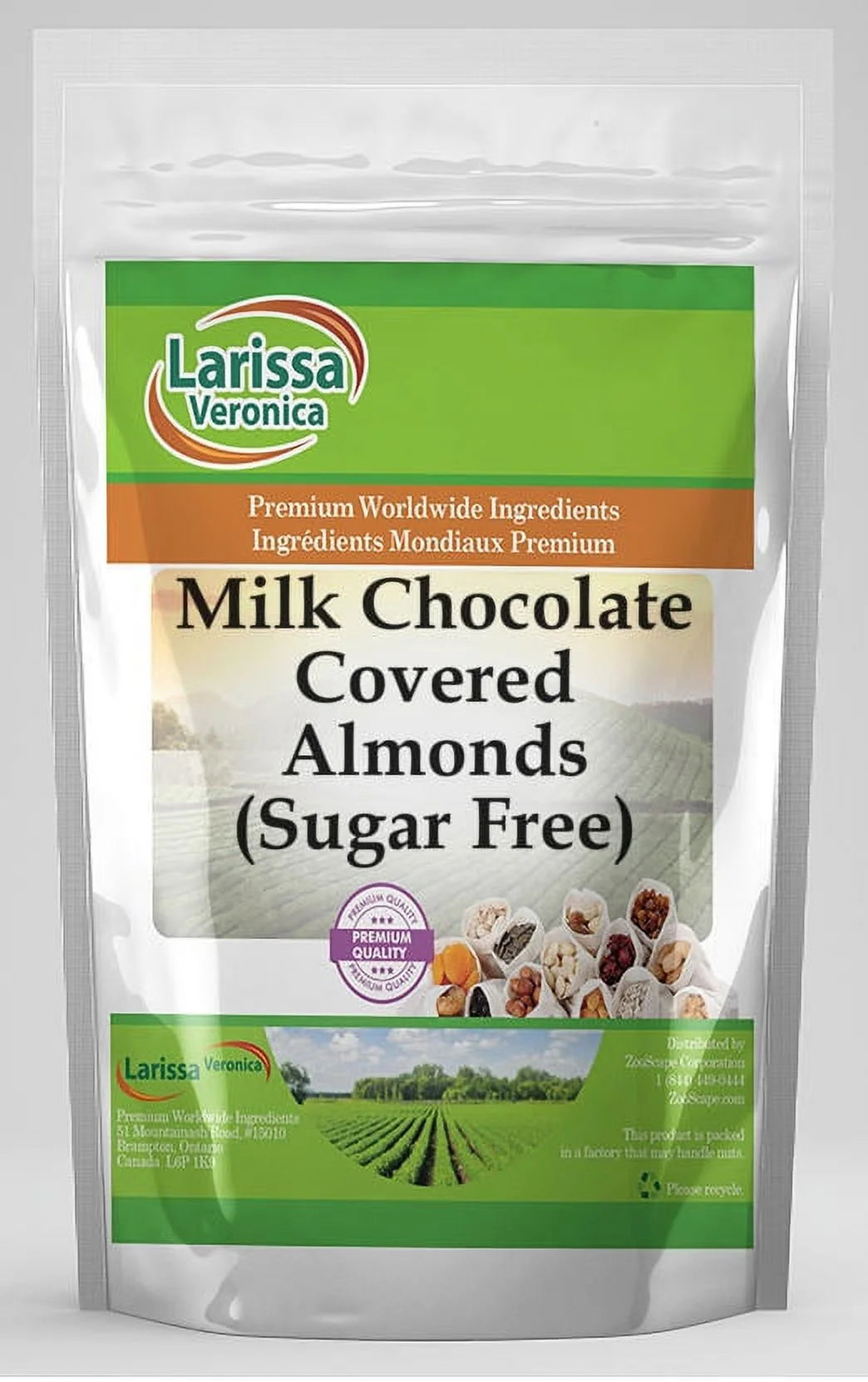 Sugar Free Milk Chocolate Covered Almonds 4 oz 3-Pack C49028