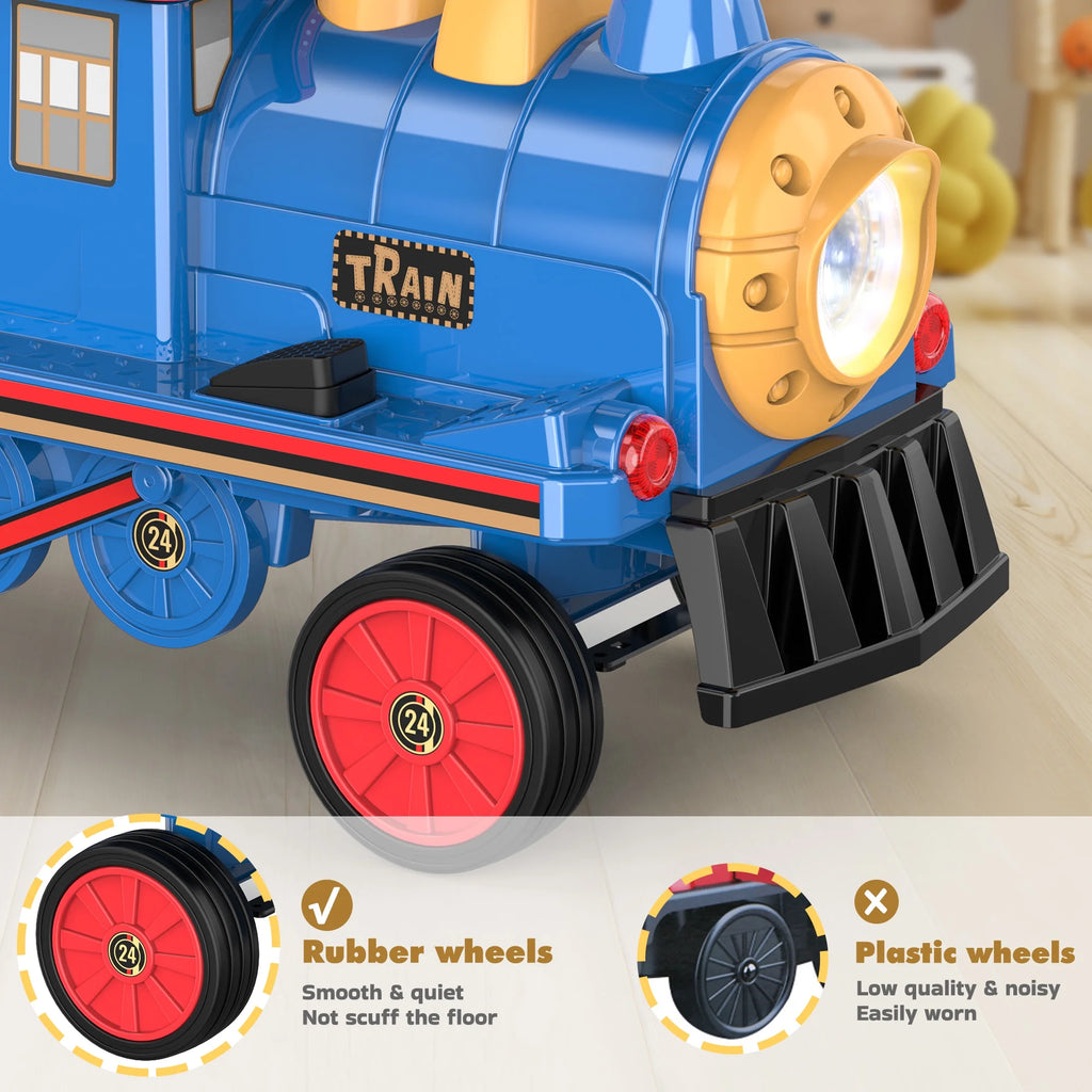 12 Volt 2 Seater Kids Ride on Train with Storage Box O9914