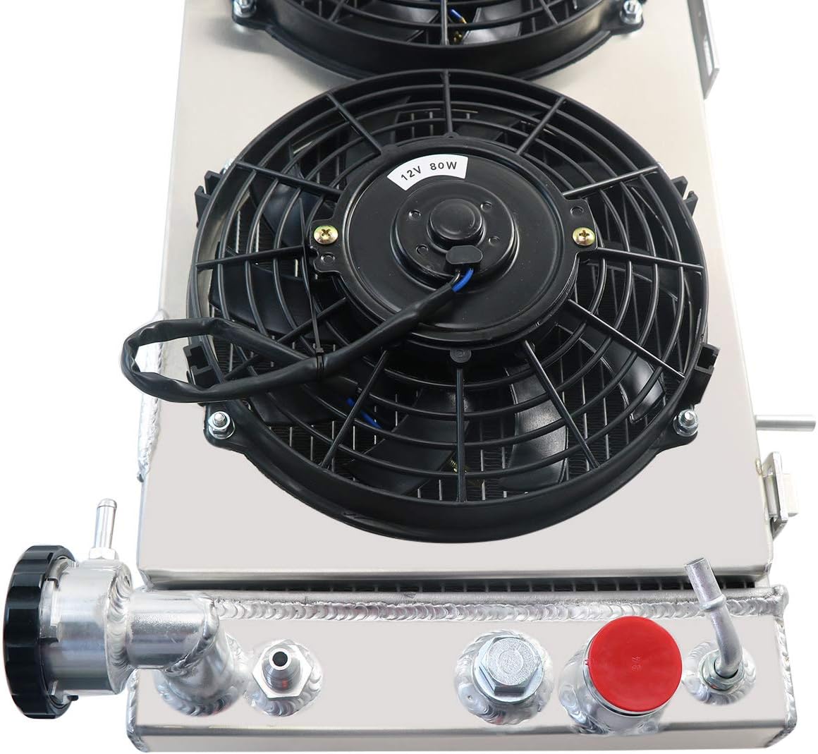 Aluminum 3 Row Core Radiator with Fan w/Shroud & Relay S572