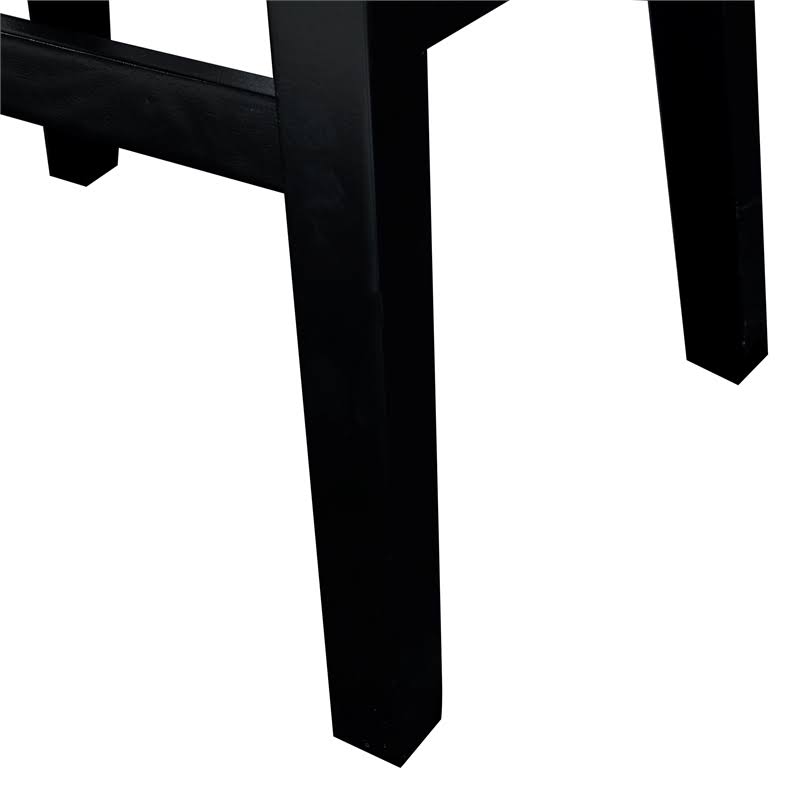 Black Wood Cow Print Bar Stool N86083