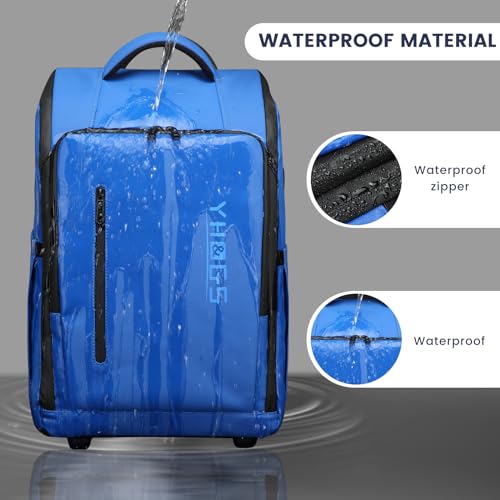 Black Rolling Backpack with Wheels and Laptop Compartment M861666