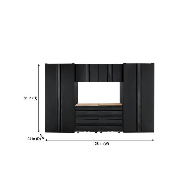 Heavy Duty Welded Steel Garage Storage System in Black G9980