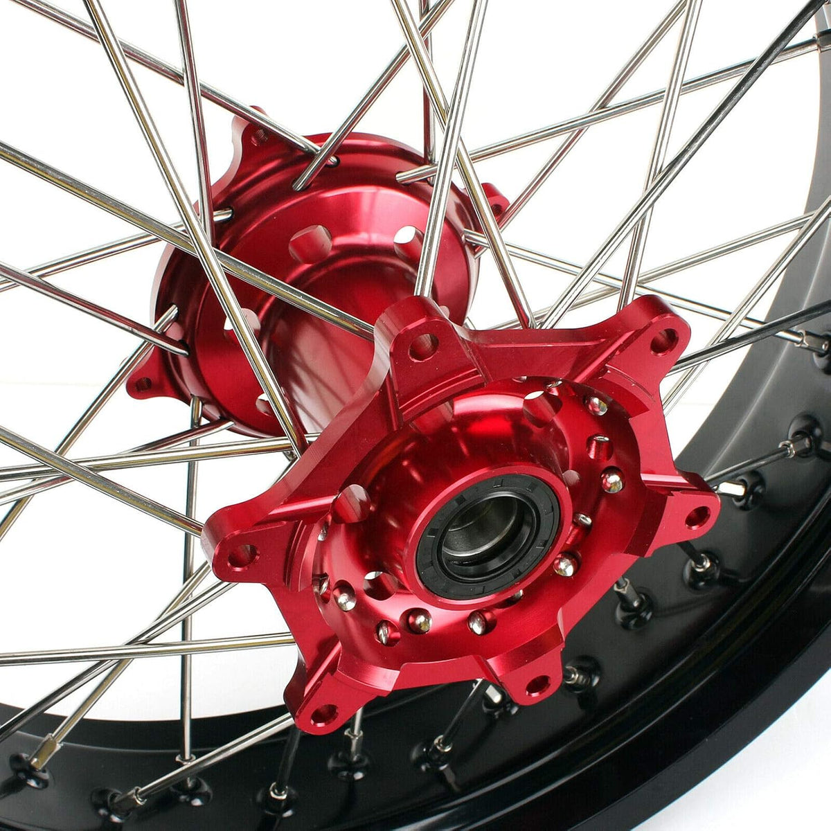 17" x 4.25" Rear Wheel Kit Red Hub Rim Spokes C4161