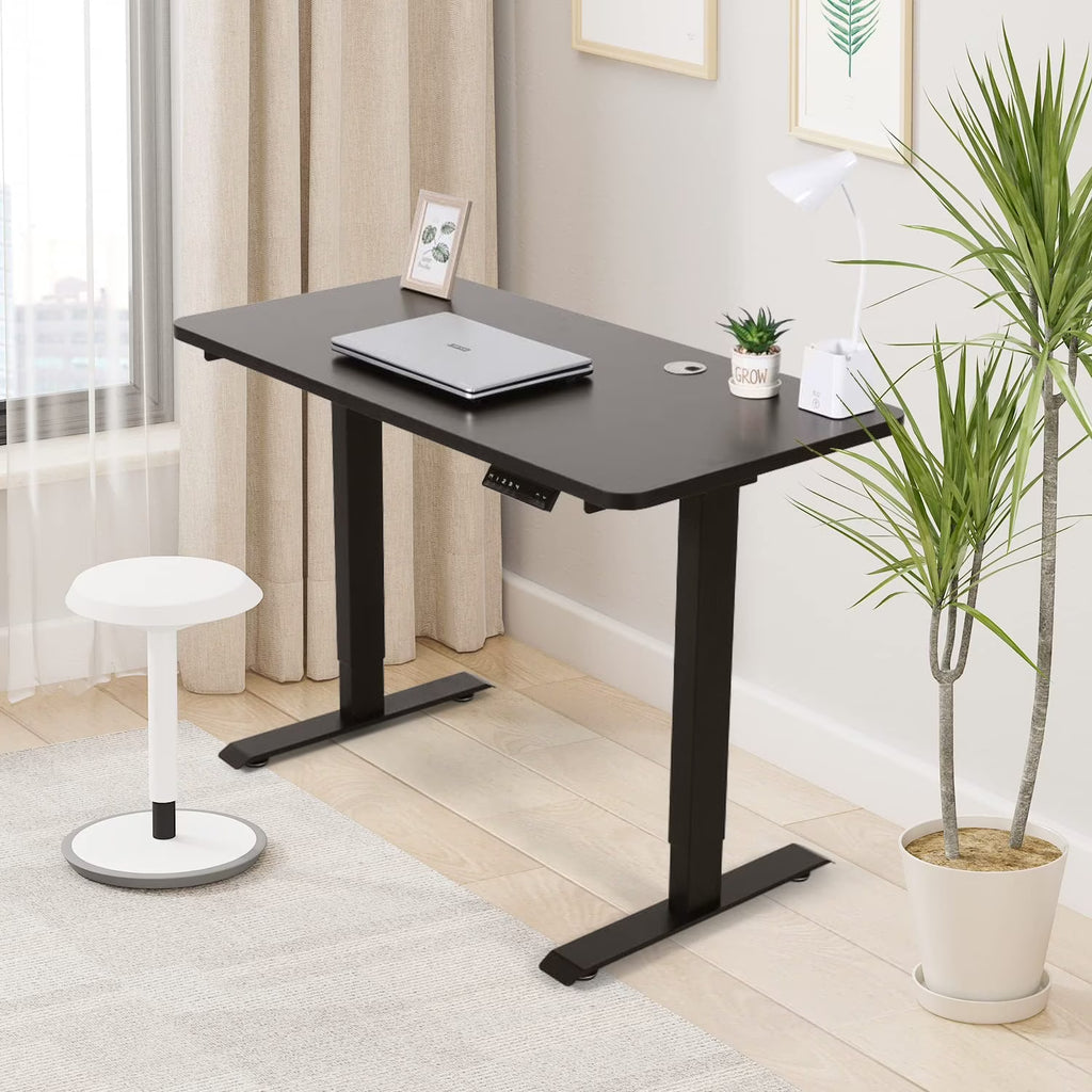 Black Electric Standing Desk Converter with 46 in. Top H109933