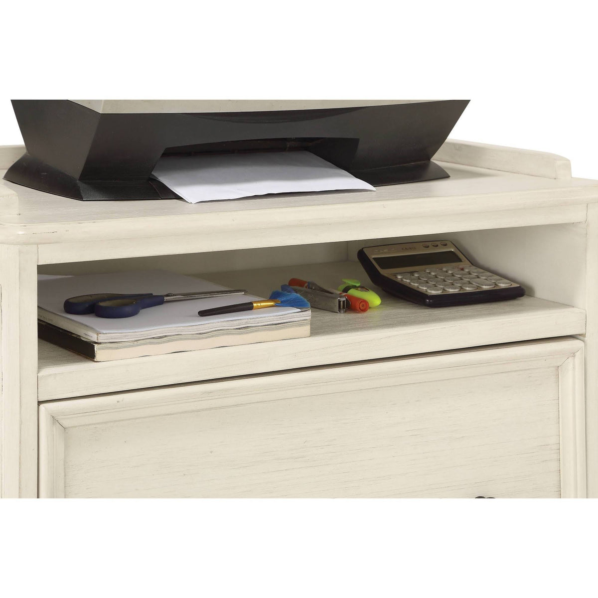 Antique White File Cabinet X10654