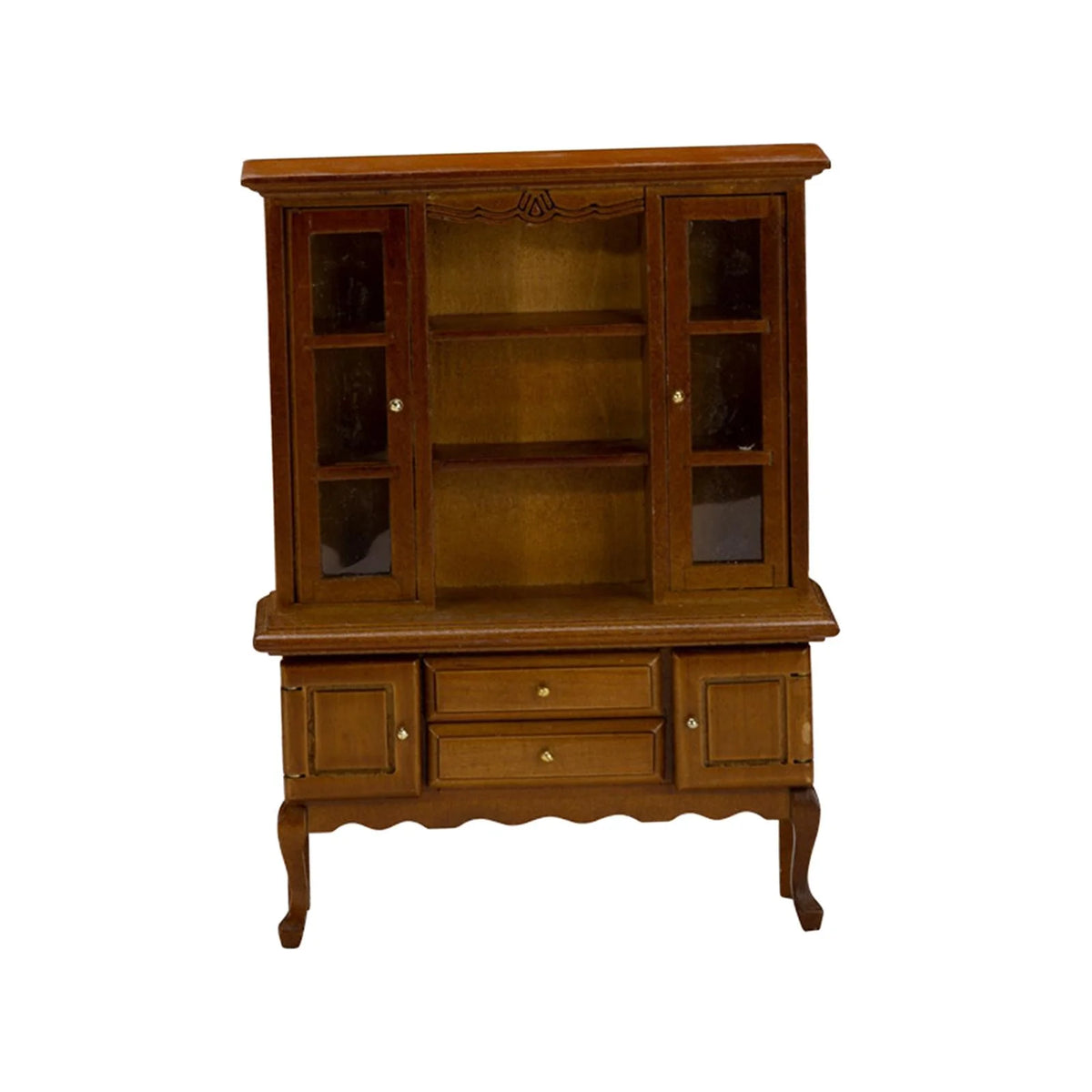 Walnut Miniature Bookcase Cabinet O9110
