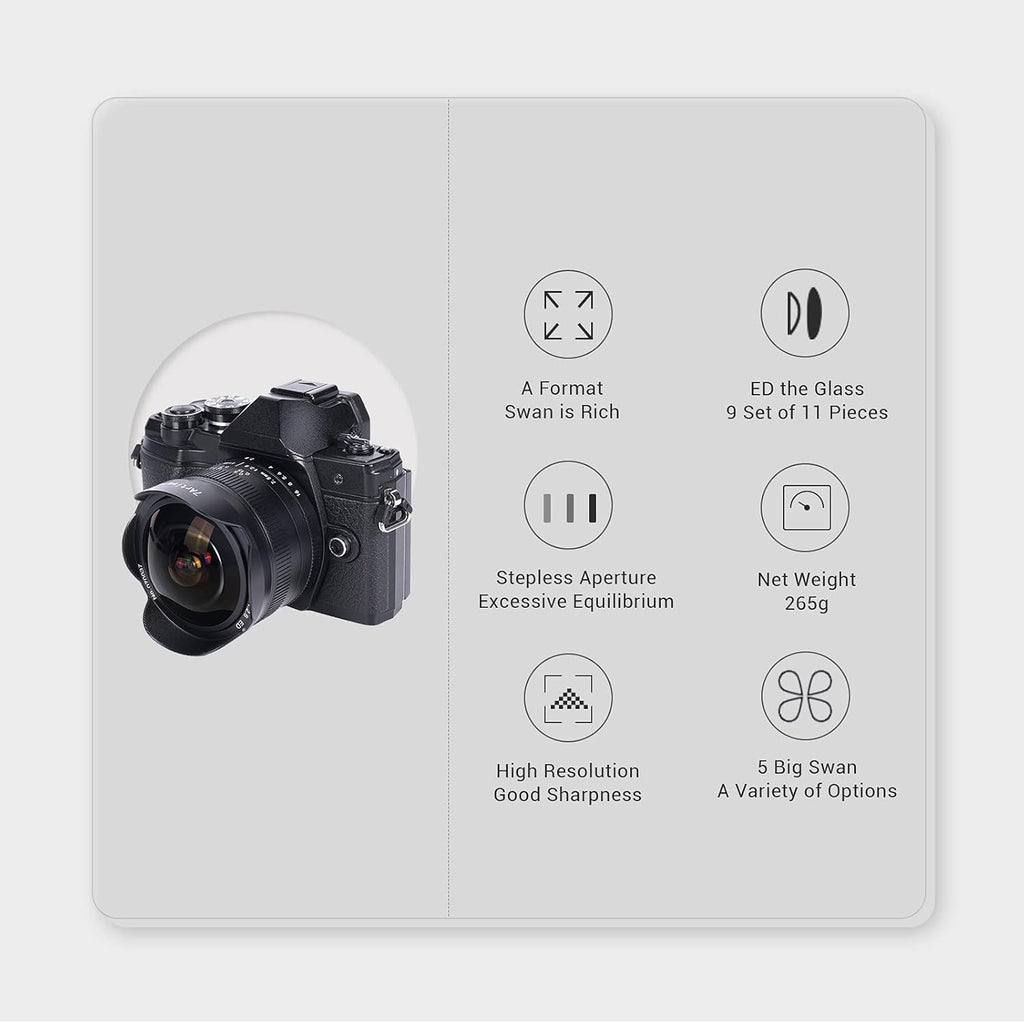 7.5mm F2.8 II APS-C Wide Angle Fisheye Fixed Lens (Black) O801